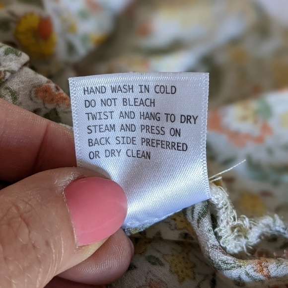 CYNTHIA Rowley Floral Oversized Calico Floral Ruffle Top L Cottagecore - Picture 11 of 11